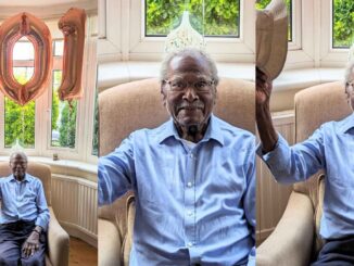 Man celebrates agile-looking dad as he turns 101