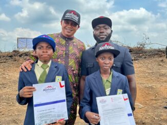 Akmodel Group MD Fulfills A Land Promise Made At Lagos State Children Quiz Competition, Becomes Latest Recipient Of Pan African Award- Newsone