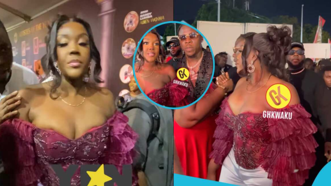 TGMA 24: Stonebwoy's Wife Named Among Worst-Dressed Celebs As She Rocks Lace Top And White Pants