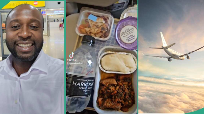 Man Shares His Food Experience After Flying With Air Peace From London Gatwick to Lagos Airport
