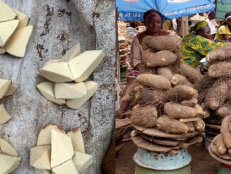 Nigerians react to sale of raw yam slices in market