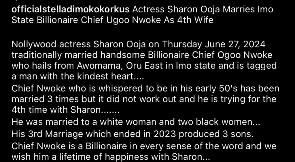 Bisola slams blogger for claiming Sharon Ooja is the 4th wife of her husband