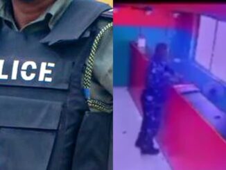 Alleged police officer captured on CCTV stealing from a store