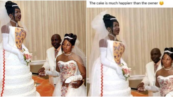 Baker wows many with cake resembling bride at wedding