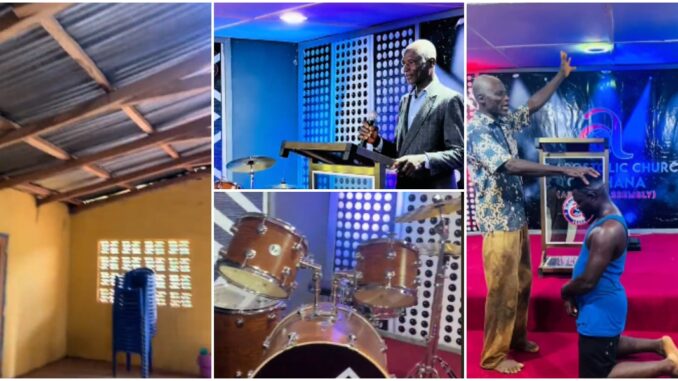 Father in shock as son transforms his village church into modern one, passionately blesses him