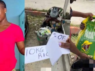 Touching moment kind stranger gifts 10kg bag of rice to street vendor