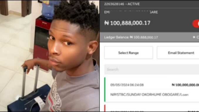 Young man brags as he flaunts lavish N100M alert from father