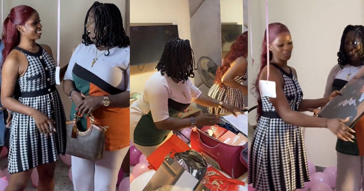 Nigerian Lady Celebrates Mother's 24th Birthday As She Gifts Her 24 Heartfelt Gifts (VIDEO)