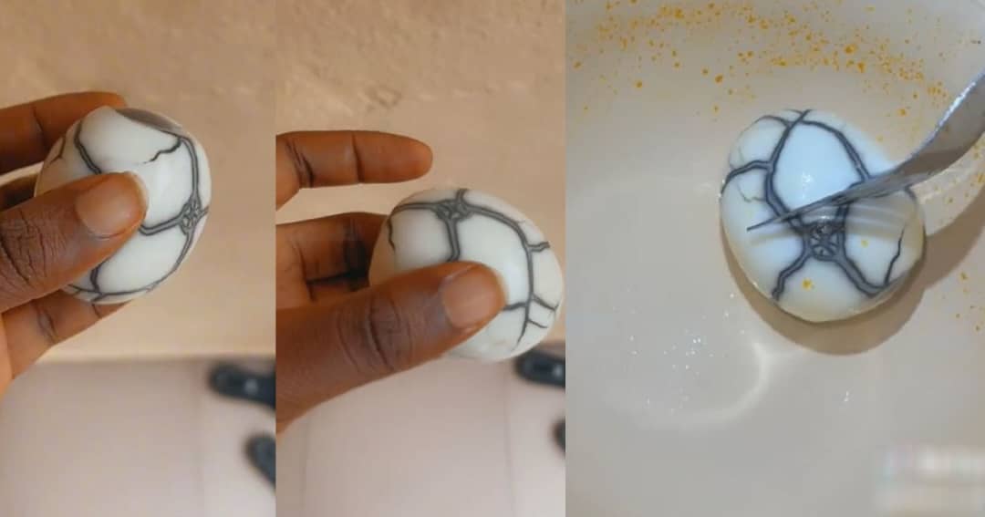 "You don go buy dragon egg" – Netizens React As Lady Reveals The Unique Egg She Bought (VIDEO)