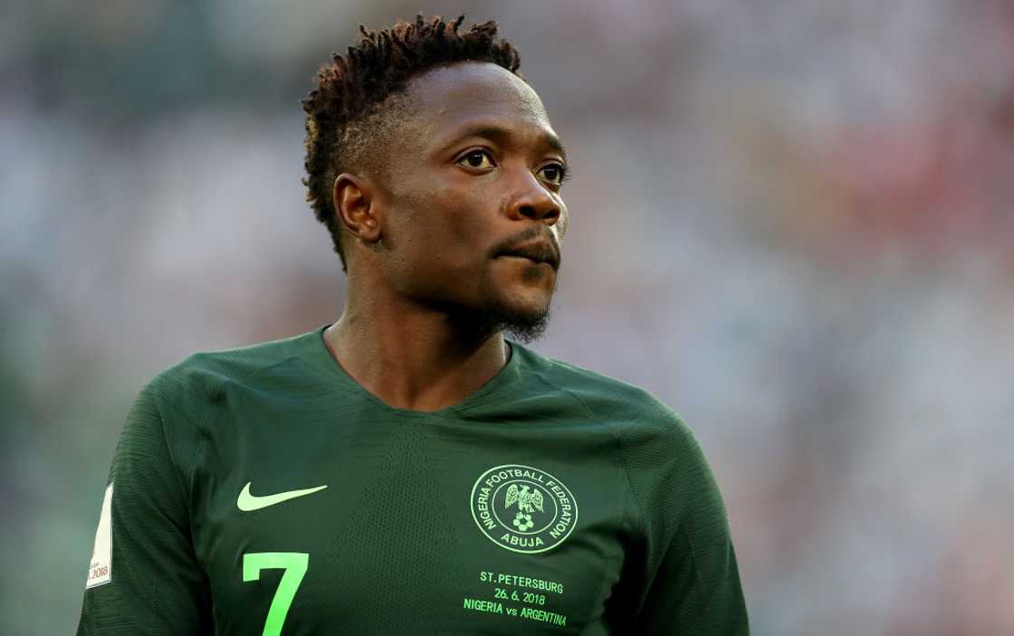 Ahmed Musa at Saint Petersburg Stadium in Saint Petersburg, Russia.