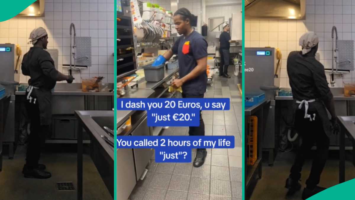 Nigerian Man Relocates to Europe, Dances after Getting Job as Plate Washer