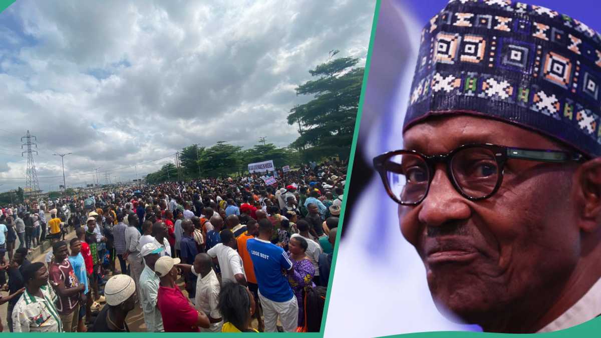 EndBadGovernance: Protesters Storm Buhari’s Residence in Katsina, Make Demands