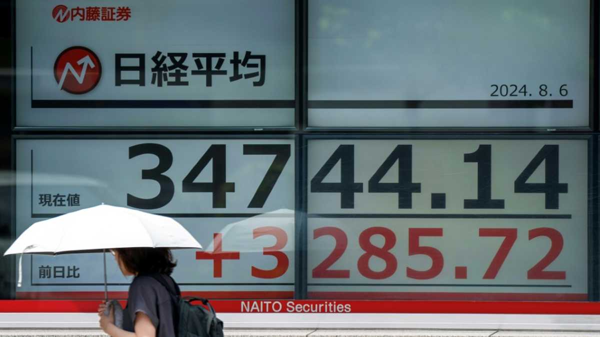 Tokyo's Nikkei index closes up 10.2% after previous day's record fall