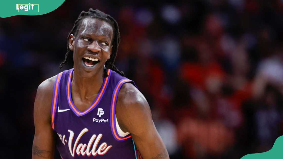 Bol Bol #11 of the Phoenix Suns at Toyota Center in Houston, Texas, USA