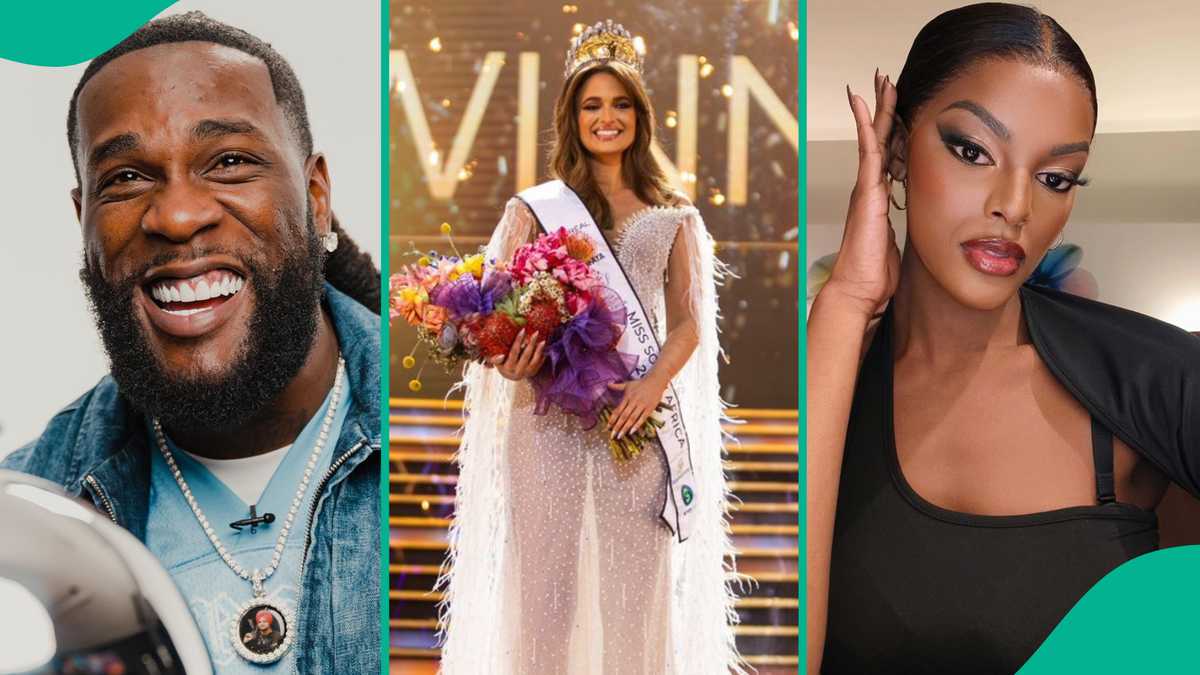 Burna Boy Reacts As Caucasian Lady Mia Le Roux Wins Miss SA After Chidimma Adetshina’s Withdrawal