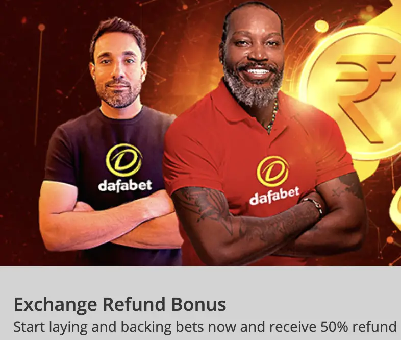 dafabet exchange refund bonus in india