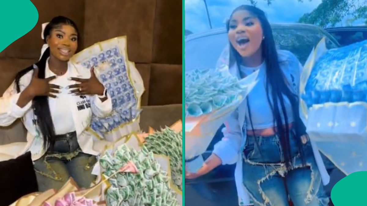 Nigerian Graduate Signs Out from School with Car Full of Money Gifts, Celebrates Cheerfully