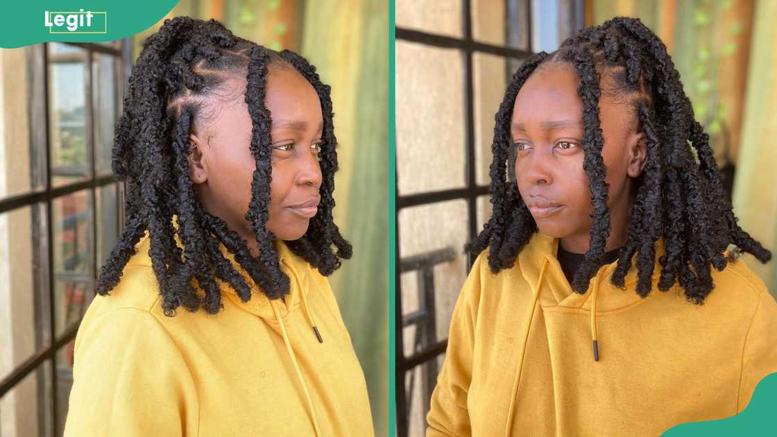 Short butterfly locs