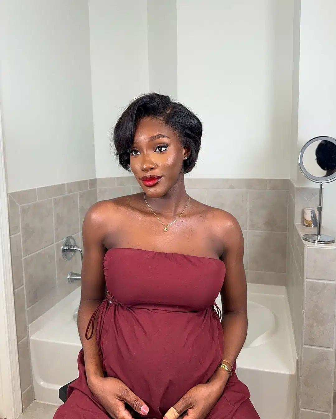 Fans gush as Ivy Ifeoma shares pregnancy photos