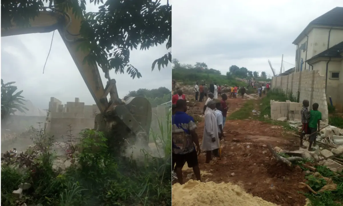 Abia demolishes illegal buildings on government college’s land