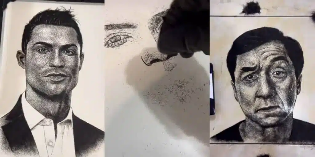 Talented barber stuns social media with portraits crafted from hair strands