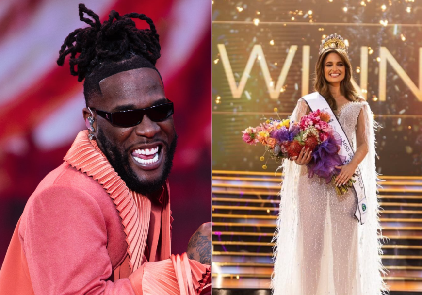 Burna Boy mocks South Africans after white woman won Miss SA pageantry following Chidinma Adetshina’s withdrawal