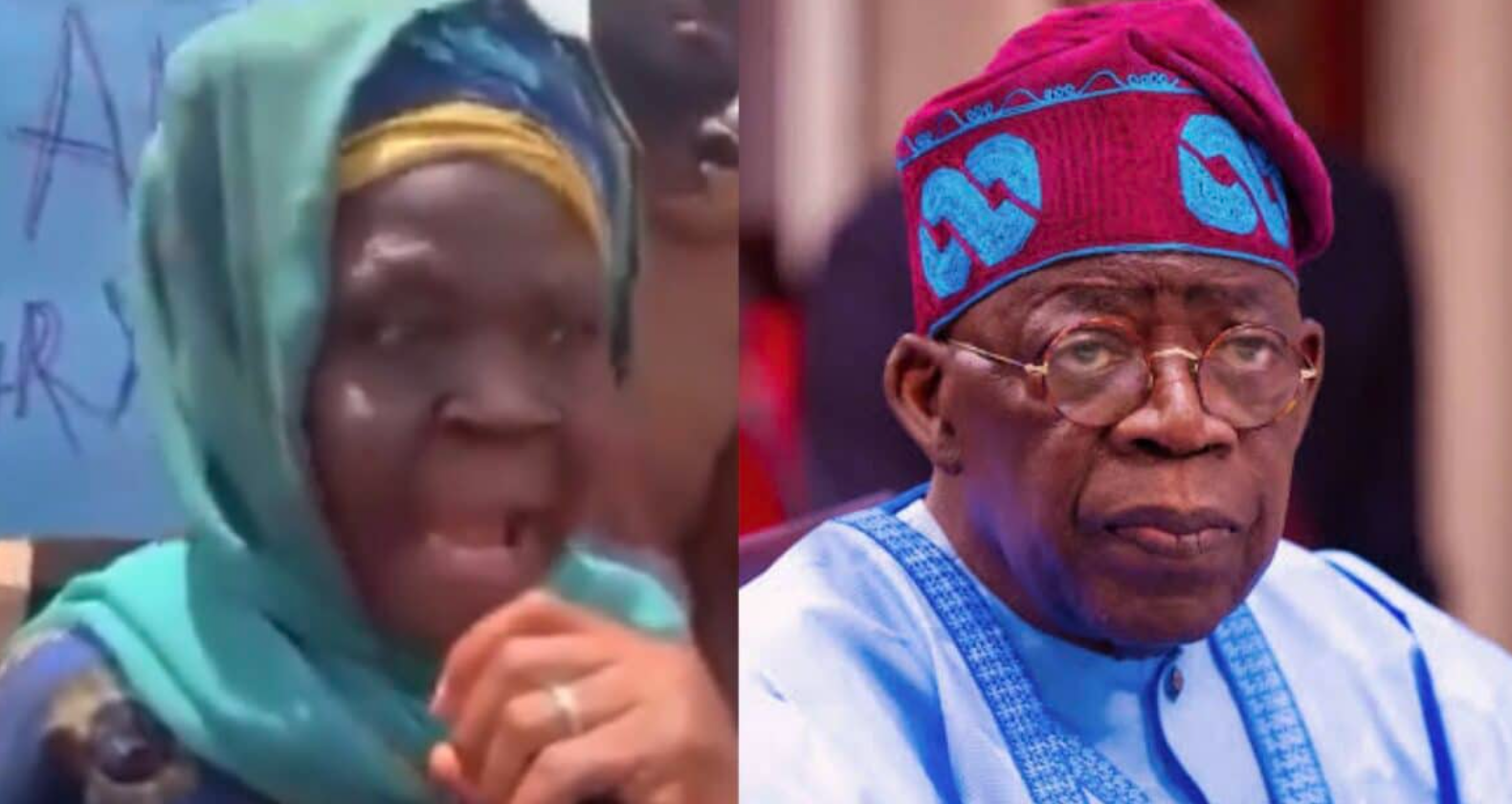 Deliver us from Tinubu, he's suffering us - Elderly woman cries to God over hardship, hunger