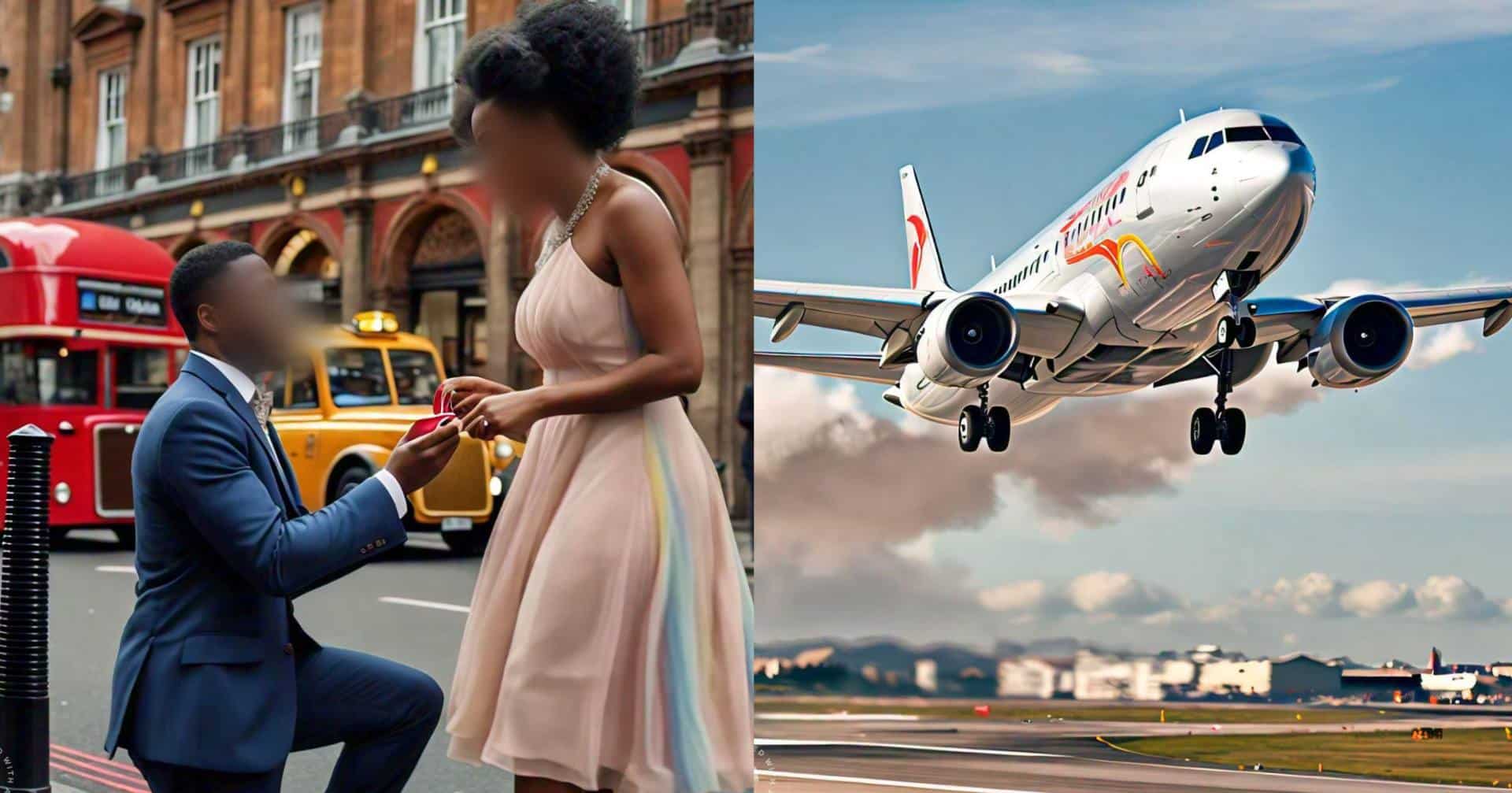 Drama as man flies to UK to propose to another lady, days after marrying a woman in US