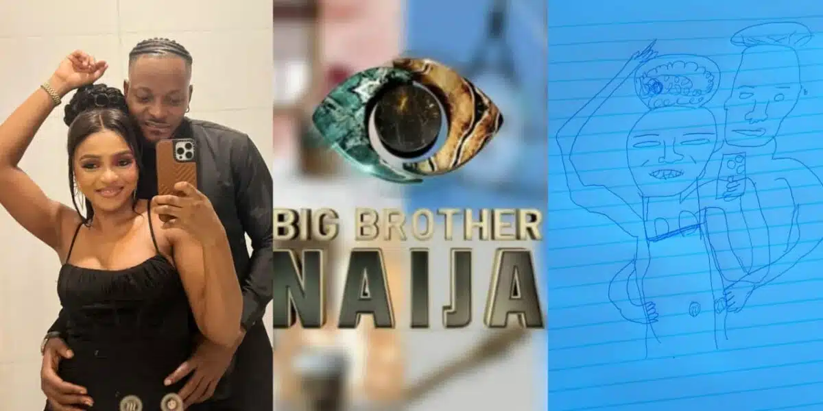 BBNaija: "Did I try, guys?" - Fan draws portrait of Doublekay duo, Kassia and Kellyrae