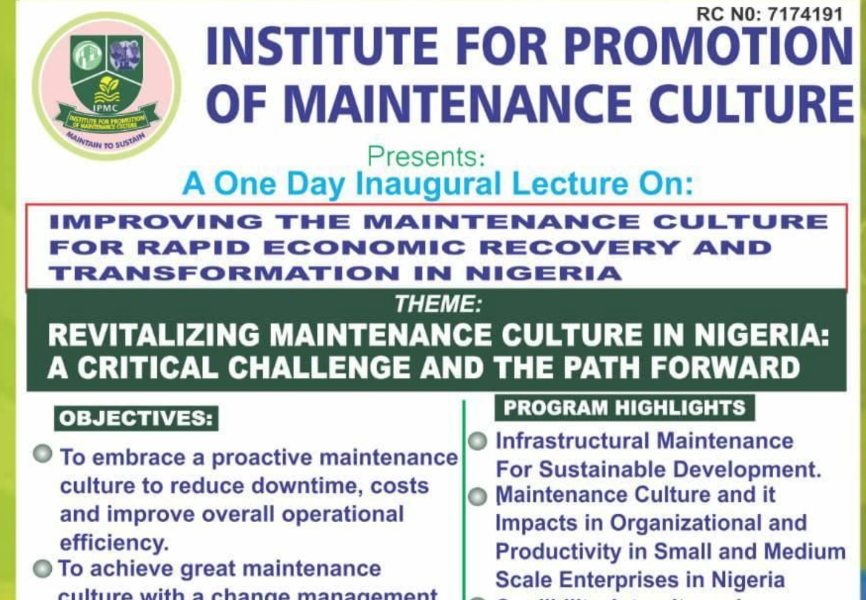 Institute for Promotion of Maintenance Culture hosts 2024 Inaugural lecture