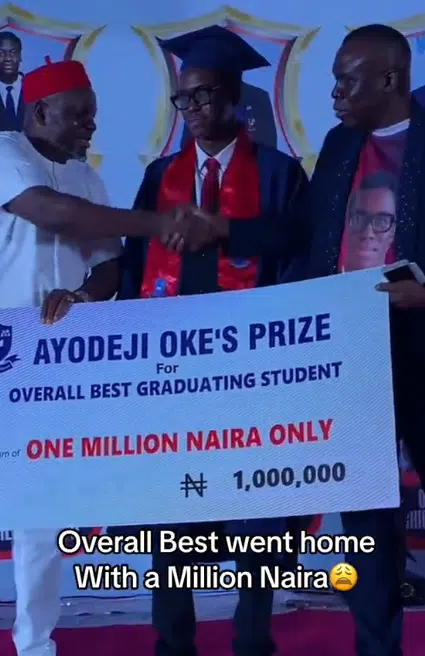 Nigerian boy emerges as Best Graduating Student, wins N1,000,000