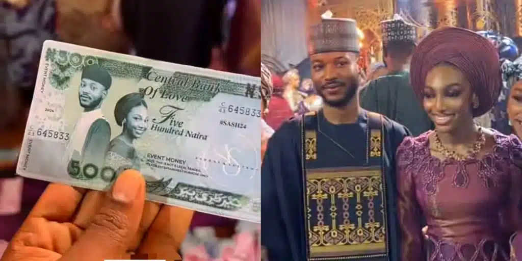 Nigerian couple prints their own currency for wedding to avoid abusing naira note