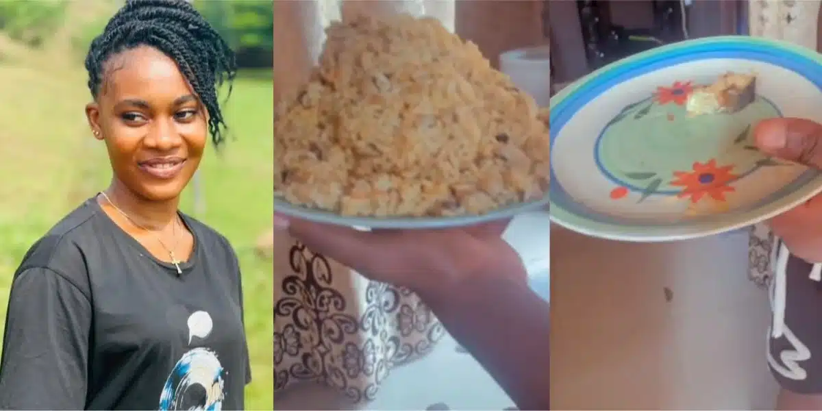 Nigerian lady cries out as she reveals amount of food her brother consumed