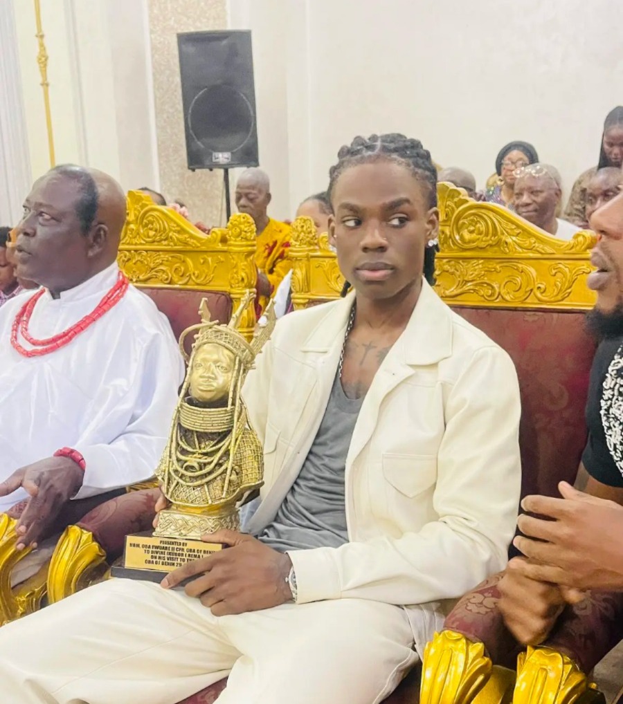 Oba Of Benin Honours Rema With Royal Plaque