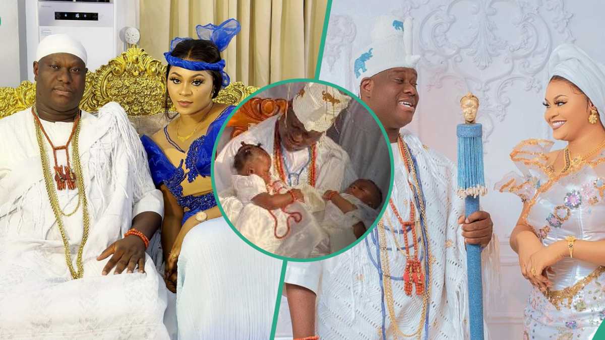 Ooni of Ife Dazzles Internet as he Welcomes His Twins to The Palace: “Congrats, Royal Ejire”