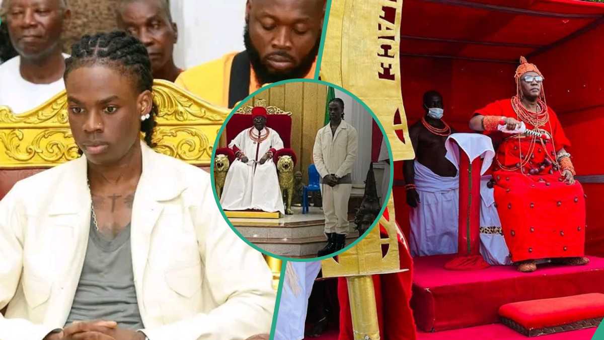 Rema Thrills Oba of Benin With 'Baby Calm Down" Ahead of Concert: "Bad Guy, One Princess Down"