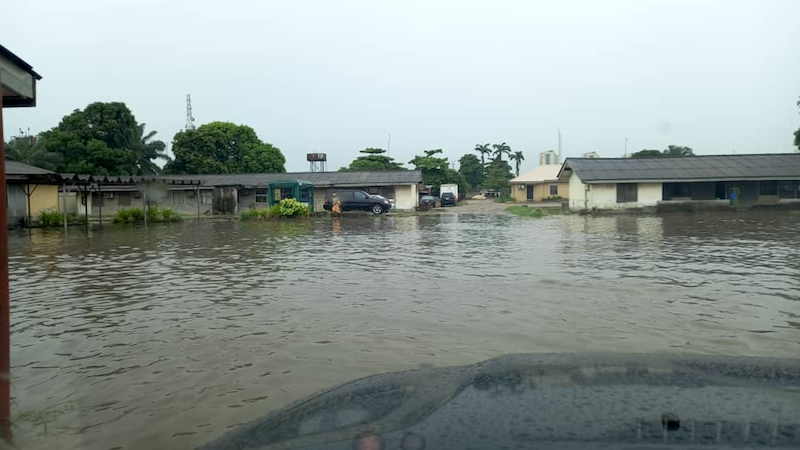 Flood takes over NPC, NYSC premises