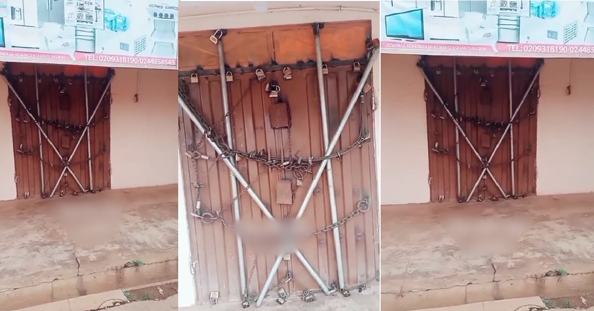 "This is what we call maximum security" – The unusual door of a shop has sparked reactions online (VIDEO)