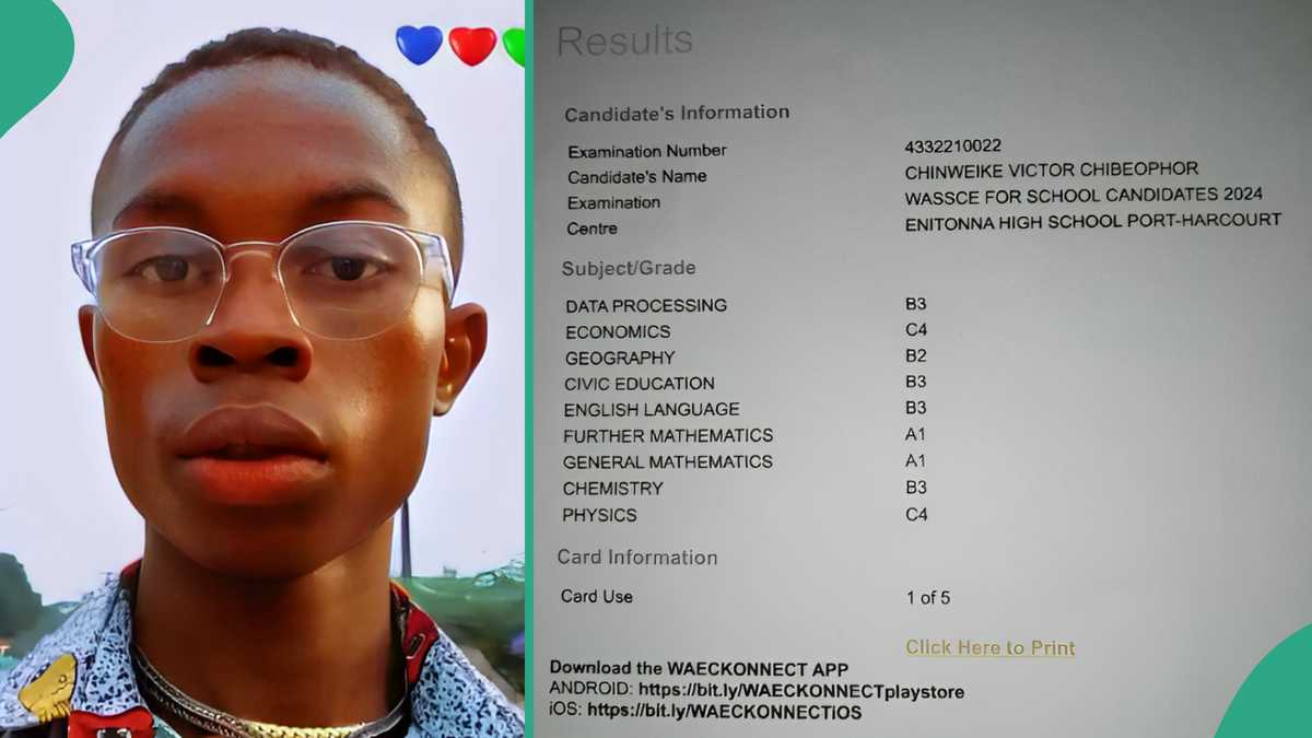 WAEC Candidate Who Wrote Science Subjects in SSCE Makes it With A1 in Further Mathematics