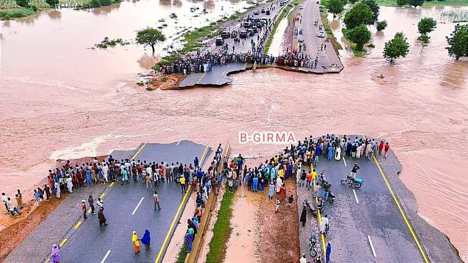 ‘We’ll tell Tinubu’ – Bauchi gov says as flood cuts off Kano-Maiduguri road [PHOTO]