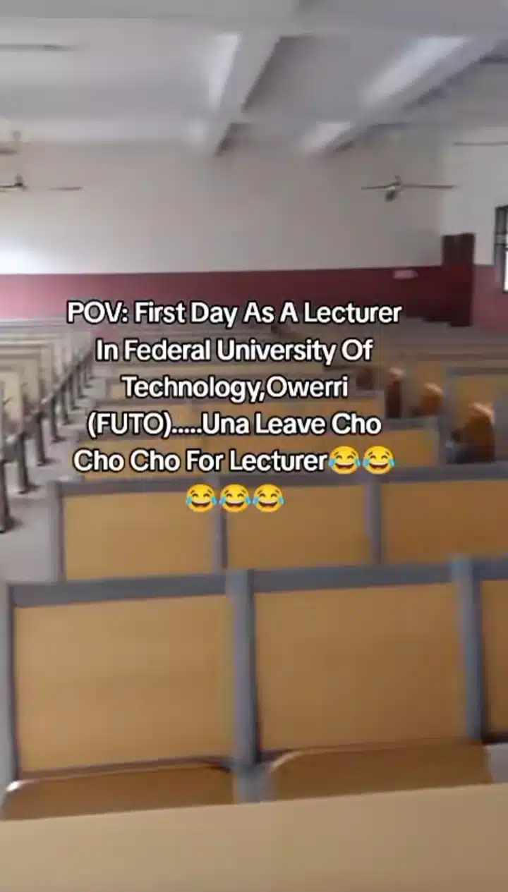 Lecturer vents as no single student attends his first class