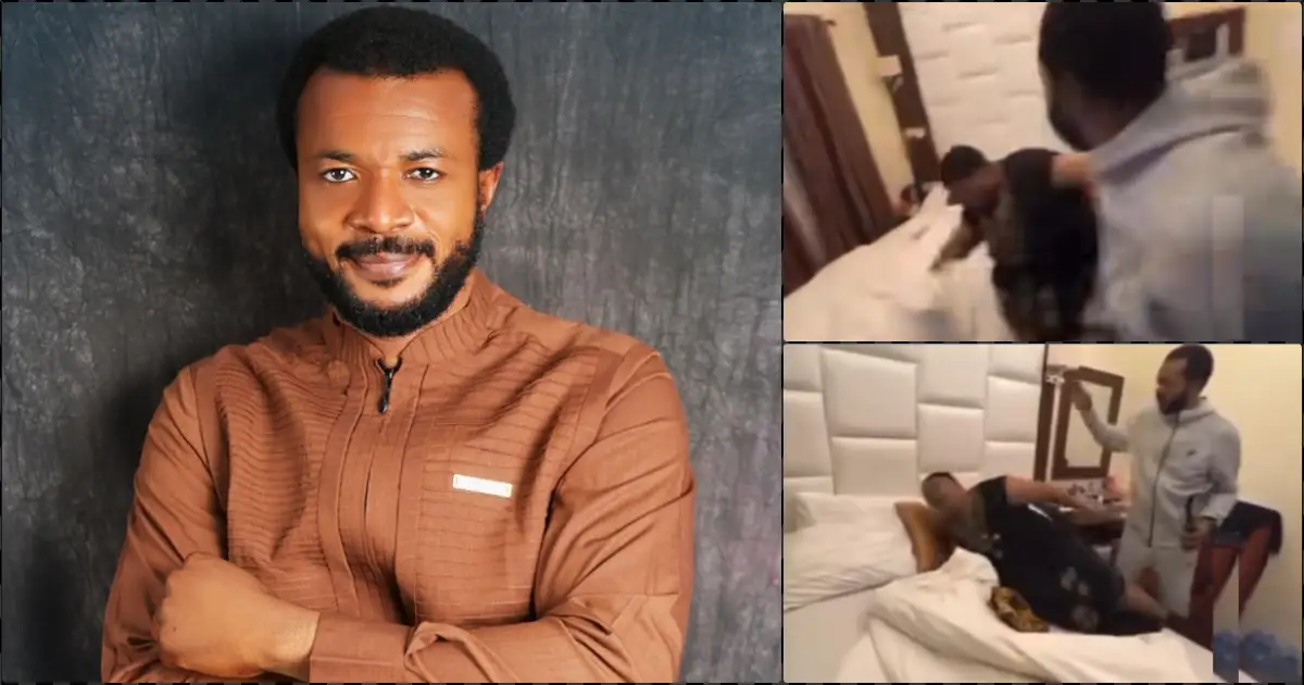 Moment Evangelist Ebuka Obi delivers a woman at church's hotel