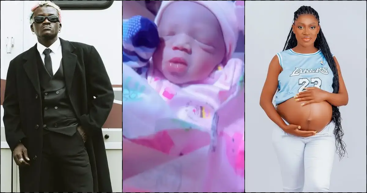 Portable welcomes child with 4th baby mama, Ashabi Simple