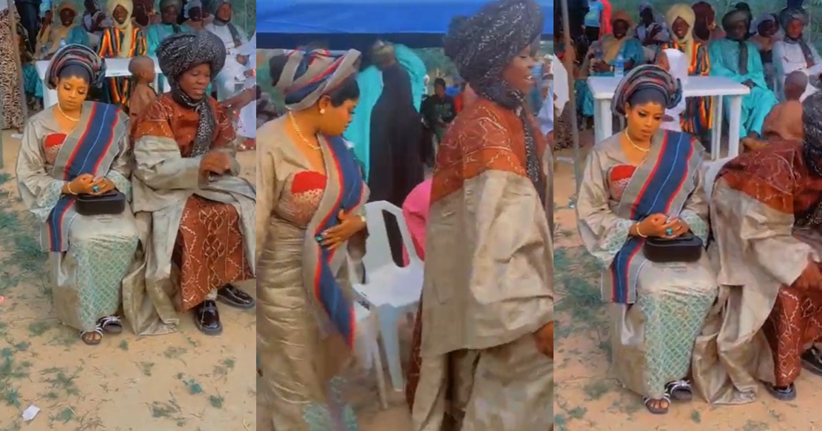 Netizens Stúnned As Bride Refuses To Dance With Her Cleric Husband At Wedding (VIDEO)