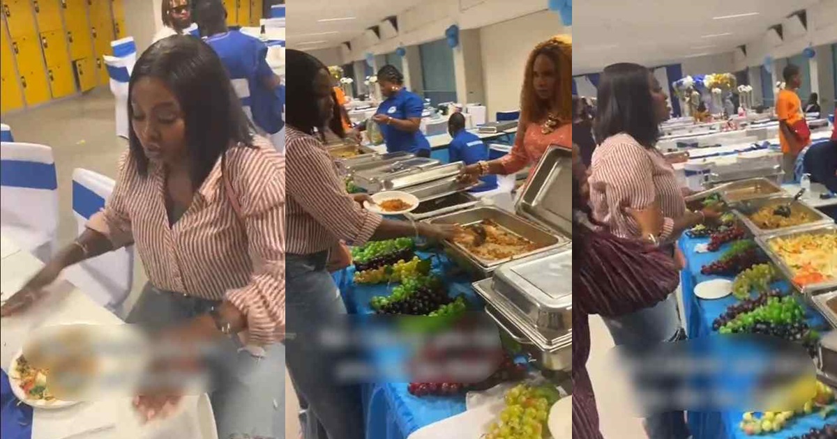 "Na Caterer you be, no be God!" – Ańgry party guest sc0lds caterer over food at an event (WATCH)