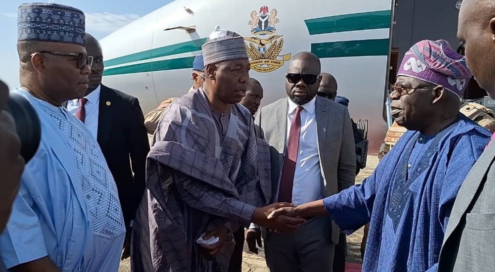 Borno: Tinubu arrives flood-ravaged Maiduguri