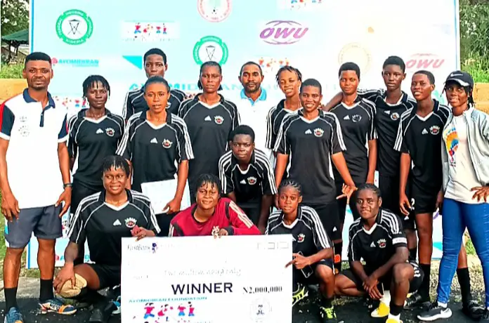 CATS Ladies wins Inaugural Ayomidiran foundation  Girls Play Sports Football Tournament