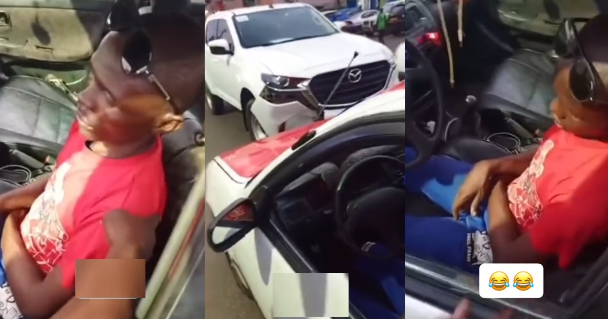 Driver falls into sudden deep "sleep" after bashing an SUV truck (VIDEO)