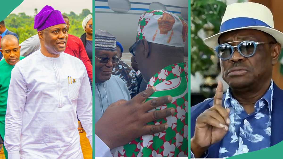 Edo 2024: Atiku Meets Fubara Amid Wike's Outburst as Makinde Missing at PDP Govs Gathering