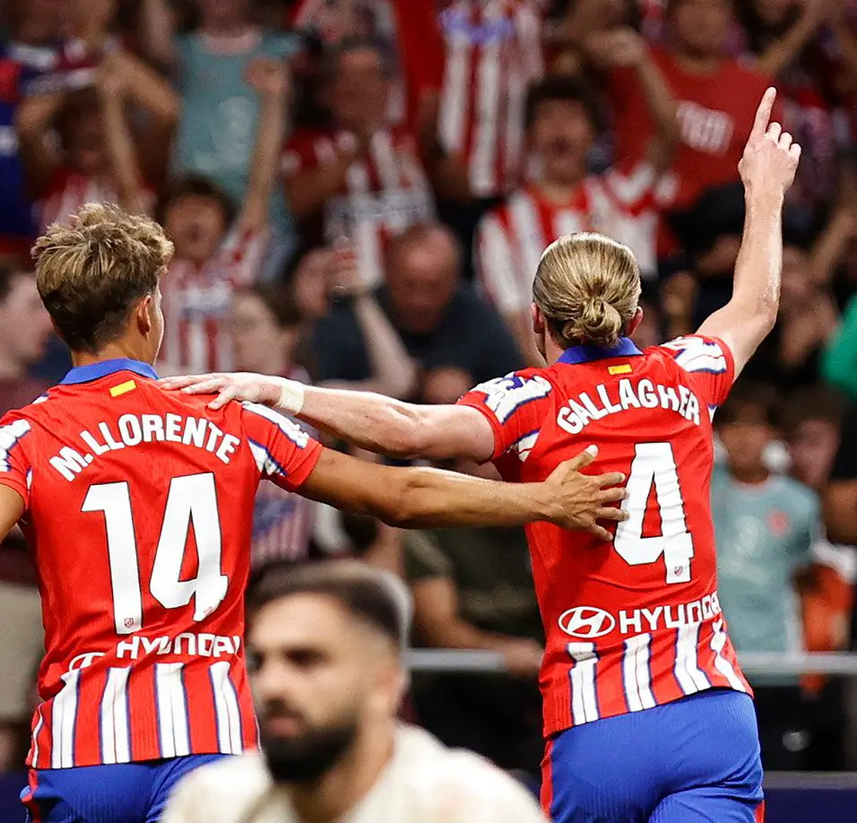 Gallagher Scores In Atletico Madrid’s 3-0 Home win Against Valencia